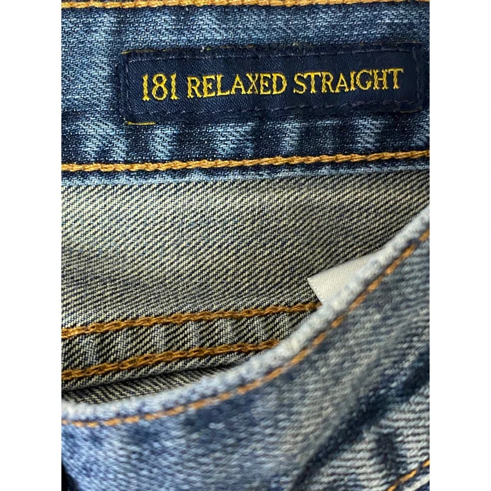 Lucky‎ Brand 181 Relaxed Straight Leg Jeans Mens 38x25 Blue Denim **READ**
